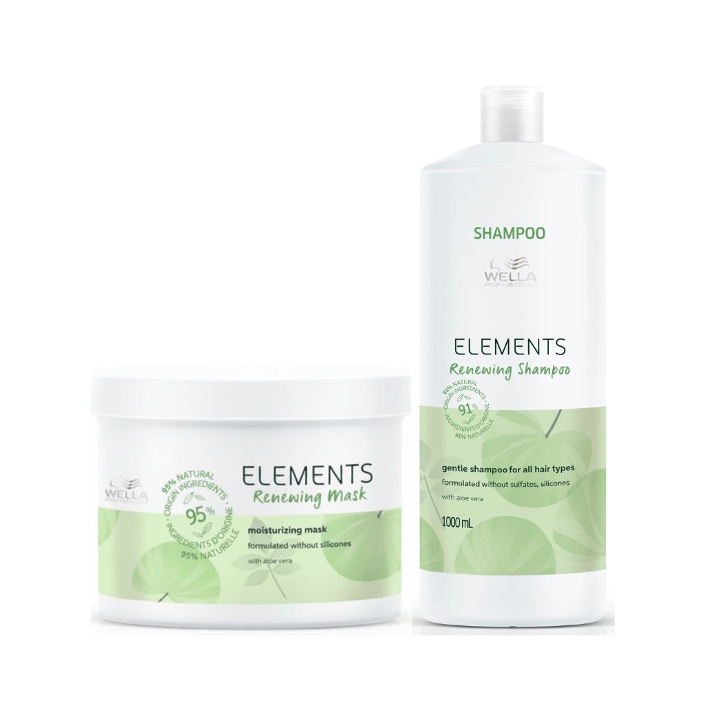 Set Wella Professionals Elements Renewing - Sampon 1000ml si Masca 500ml