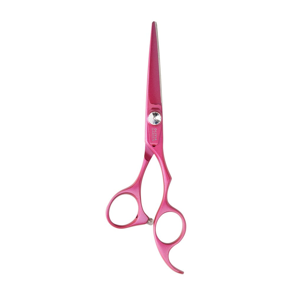 Olivia Garden Silkcut ThinkPink - Set Foarfece Tuns si Filat 5.75/6.35 Otel Profesional Roz - Beauty Lounge