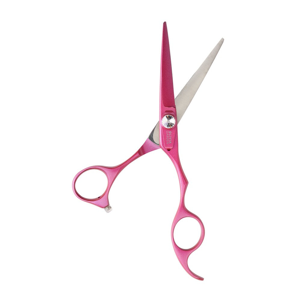 Olivia Garden Silkcut ThinkPink - Set Foarfece Tuns si Filat 5.75/6.35 Otel Profesional Roz - Beauty Lounge