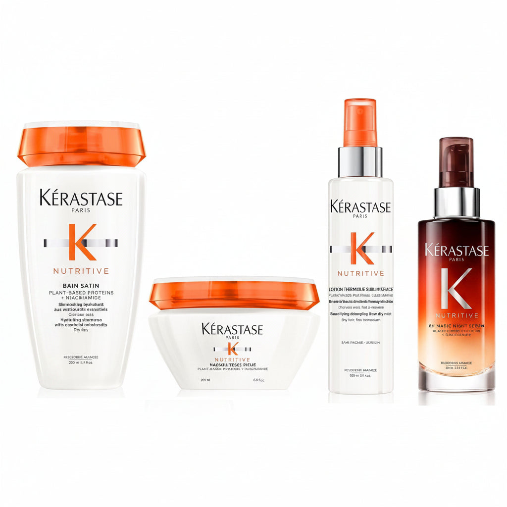 Set Kerastase Nutritive 4 produse – Bain 250ml + Masca 200ml + Lotion 150ml + Serum 90ml - Beauty Lounge