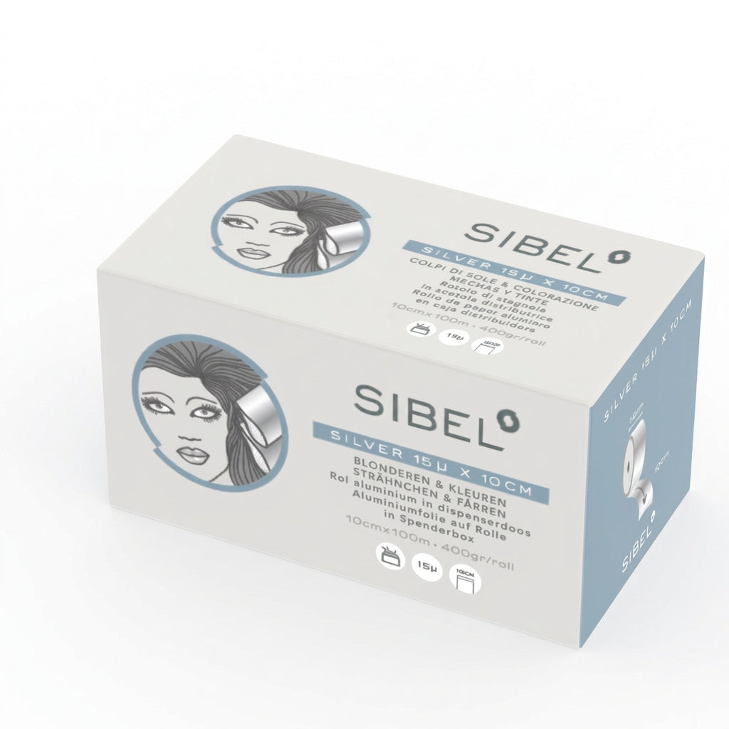Sibel Alu Roll 10cmx100m 15µ Silver - Folie de Aluminiu Pentru Coafor