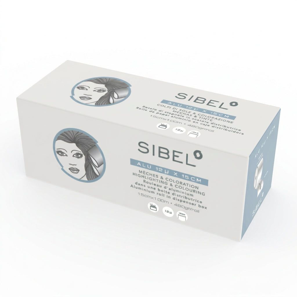Sibel Alu Roll 15cmx100m 12µ Silver - Folie de Aluminiu Pentru Coafor