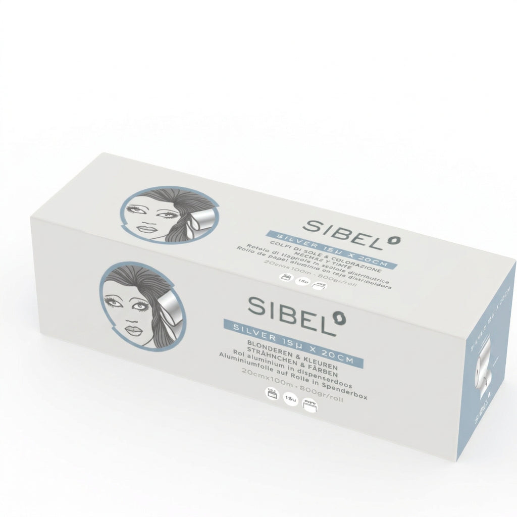 Sibel Alu Roll 20cmx100m 15µ Silver - Folie de Aluminiu Pentru Coafor
