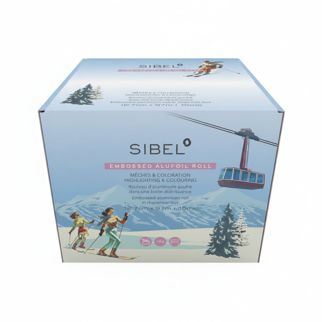 Sibel Alu Roll 12.7cmx97m 15µ Alpine Glow - Folie din Aluminiu Pentru Par