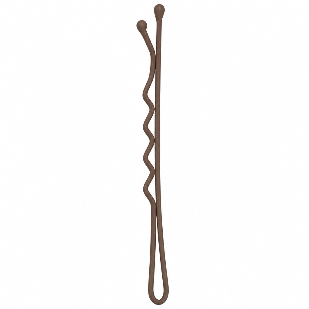 Sibel Best Grips Metal Wavy Matt Brown 70mm 250buc - Agrafe de Par Metalice