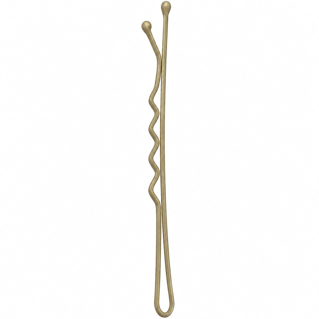 Sibel Best Grips Metal Wavy Matt Gold 70mm 12buc - Agrafe de Par Metalice