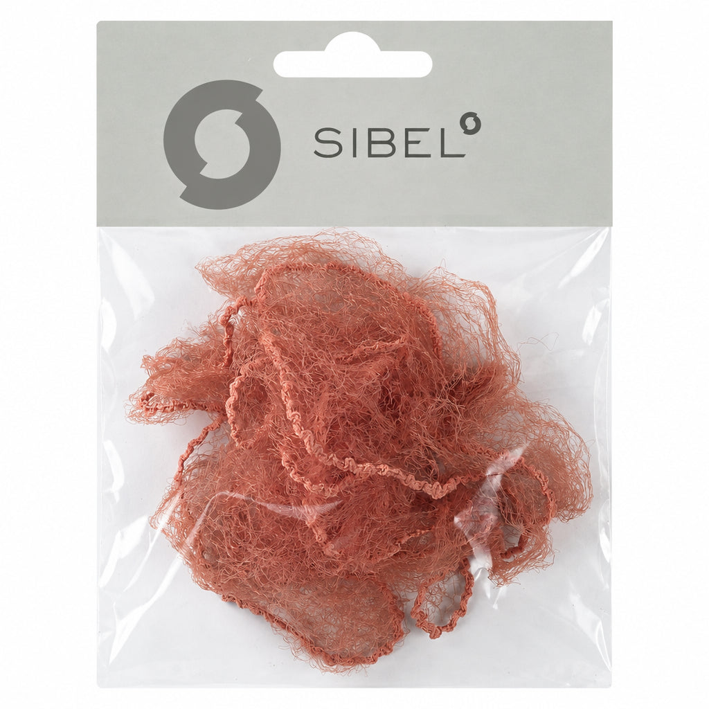 Sibel Bun Net Chestnut Brown 2pcs - Set 2 Plase de Par Pentru Coc cu Elastic 