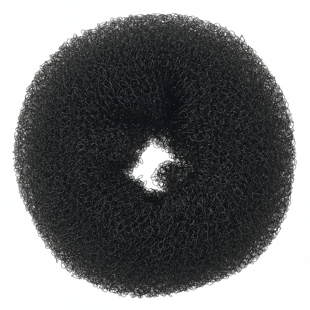 Sibel Bun Ring Nylon Black 10cm - Adaos de Coc