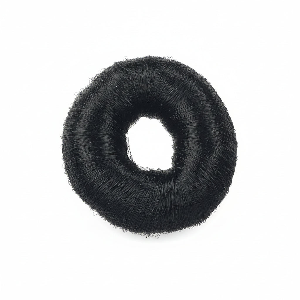 Sibel Bun Ring Nylon Fiber Black 9cm - Adaos de Coc