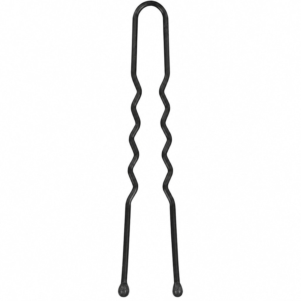 Sibel Classic Pins Metal Wavy Black 70mm 500buc - Agrafe Metalice Negre Pentru Par