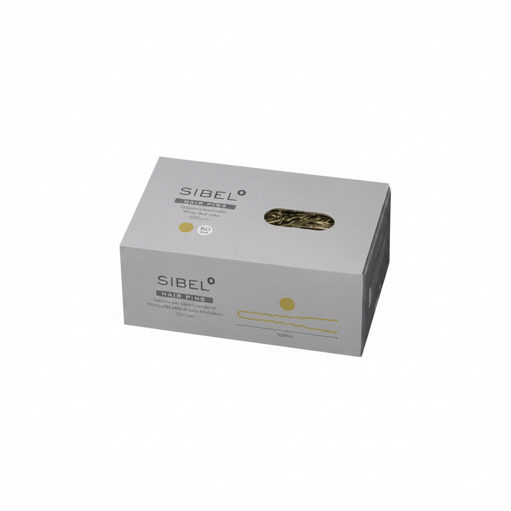 Sibel Classic Pins Metal Wavy Blond 50mm 500pcs - Agrafe Metalice Pentru Par Blond