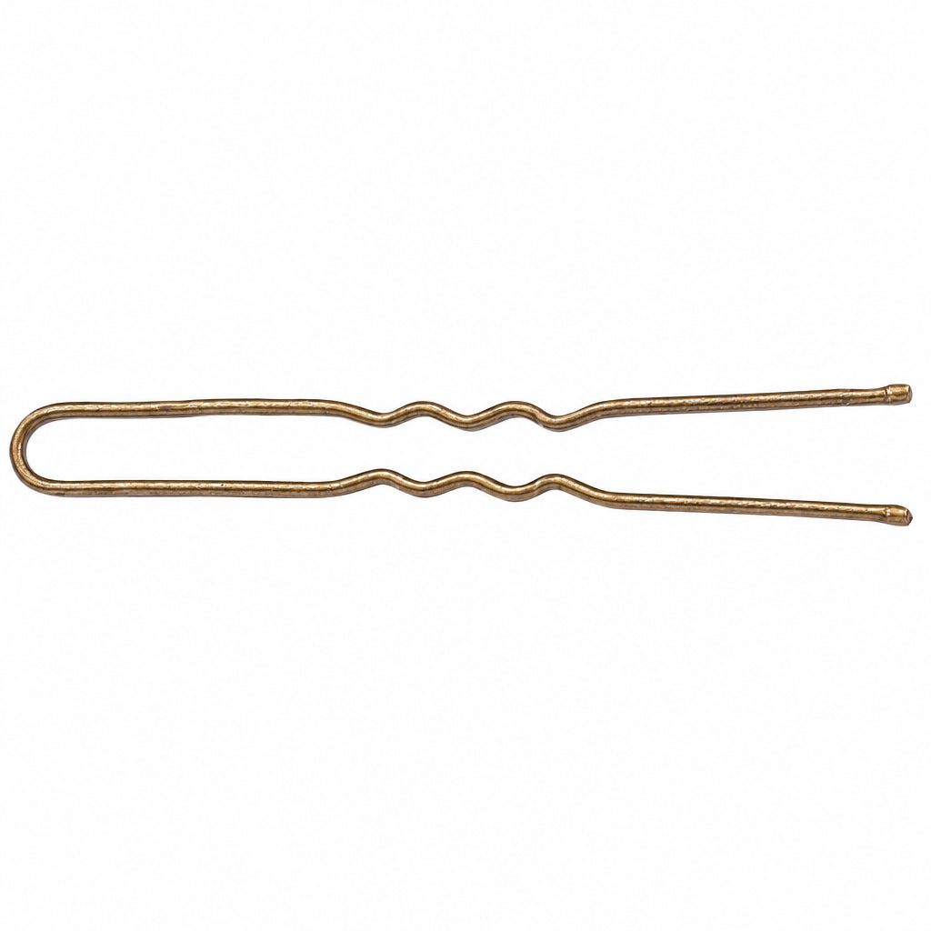 Sibel Classic Pins Metal Wavy Brown 70mm 500buc - Agrafe Pentru Par