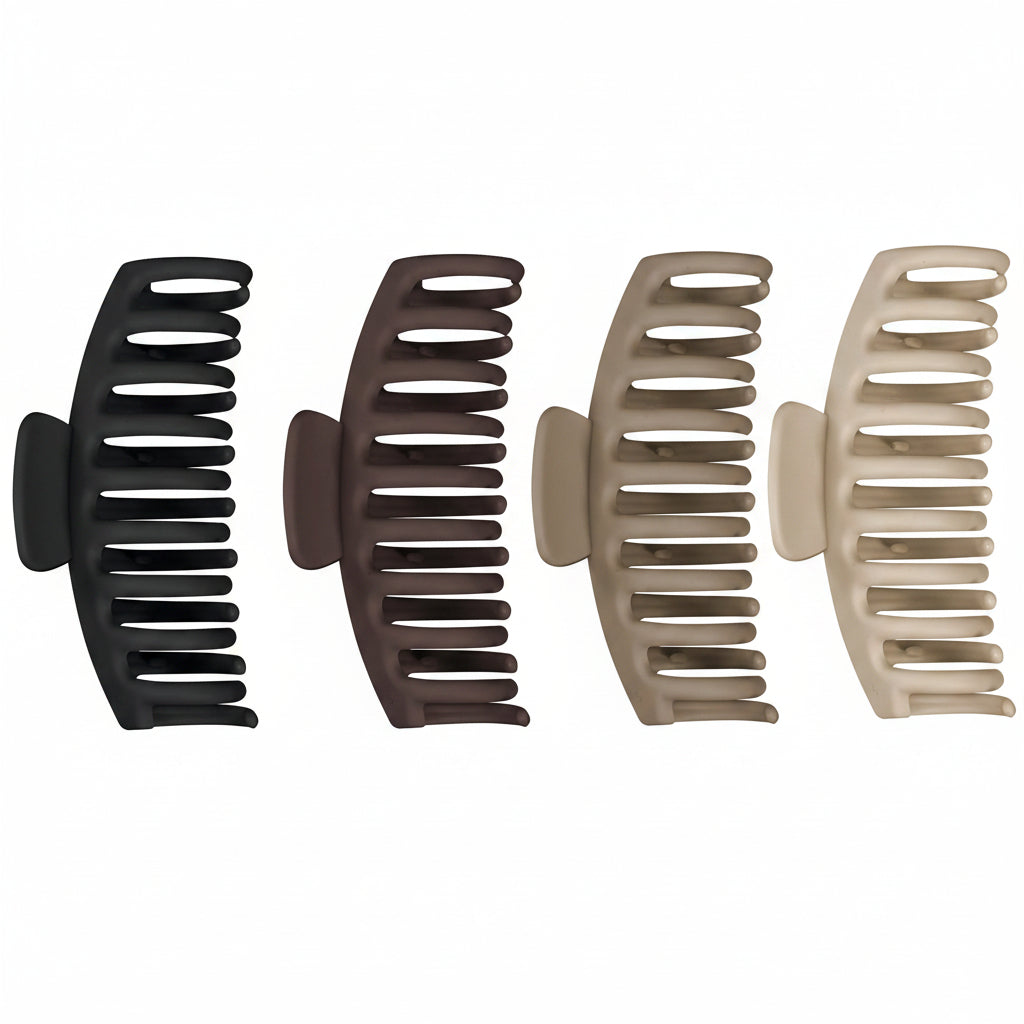 Sibel Claw Clamps 4pcs Natural Colour - Set 4 Bucati Clame Pentru Par