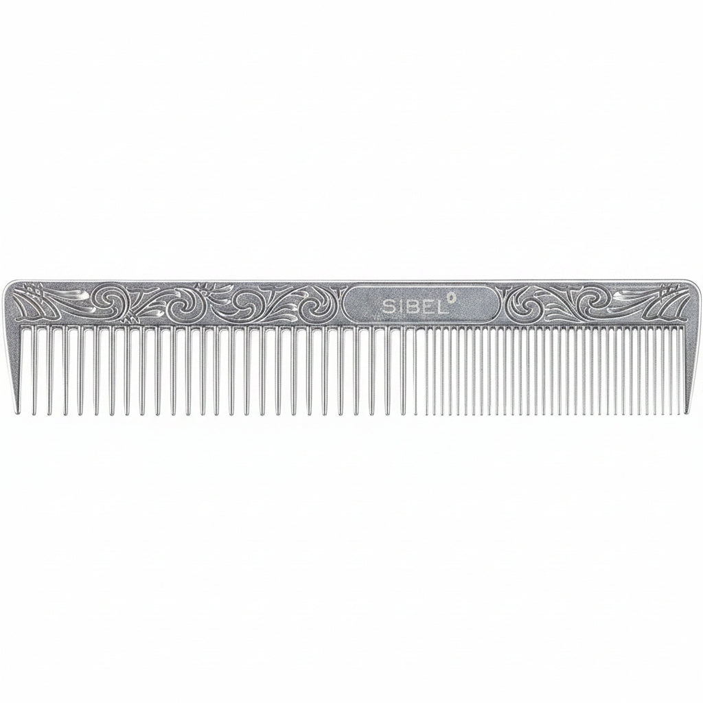 Sibel Cutting Comb Alu S 18cm - Pieptene Profesional de Tuns Rezistent la Caldura