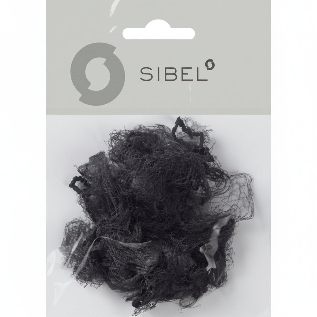 Sibel Day Net Black 2pcs - Set 2 Plase de Par Invizibile cu Elastic Negru