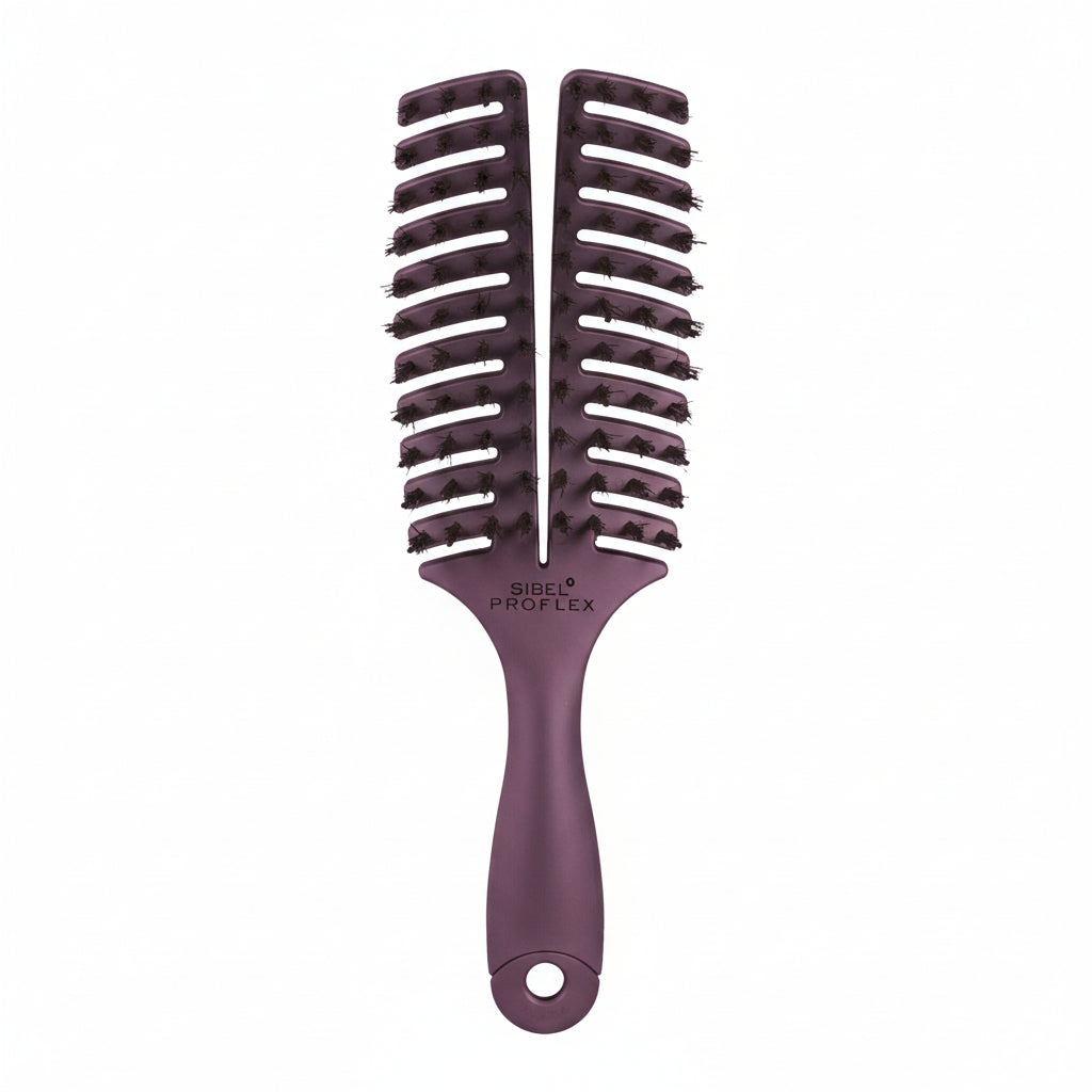 Sibel Girra Straightener Proflex Burgundy FW26 - Set Placa si Perie Pentru Par