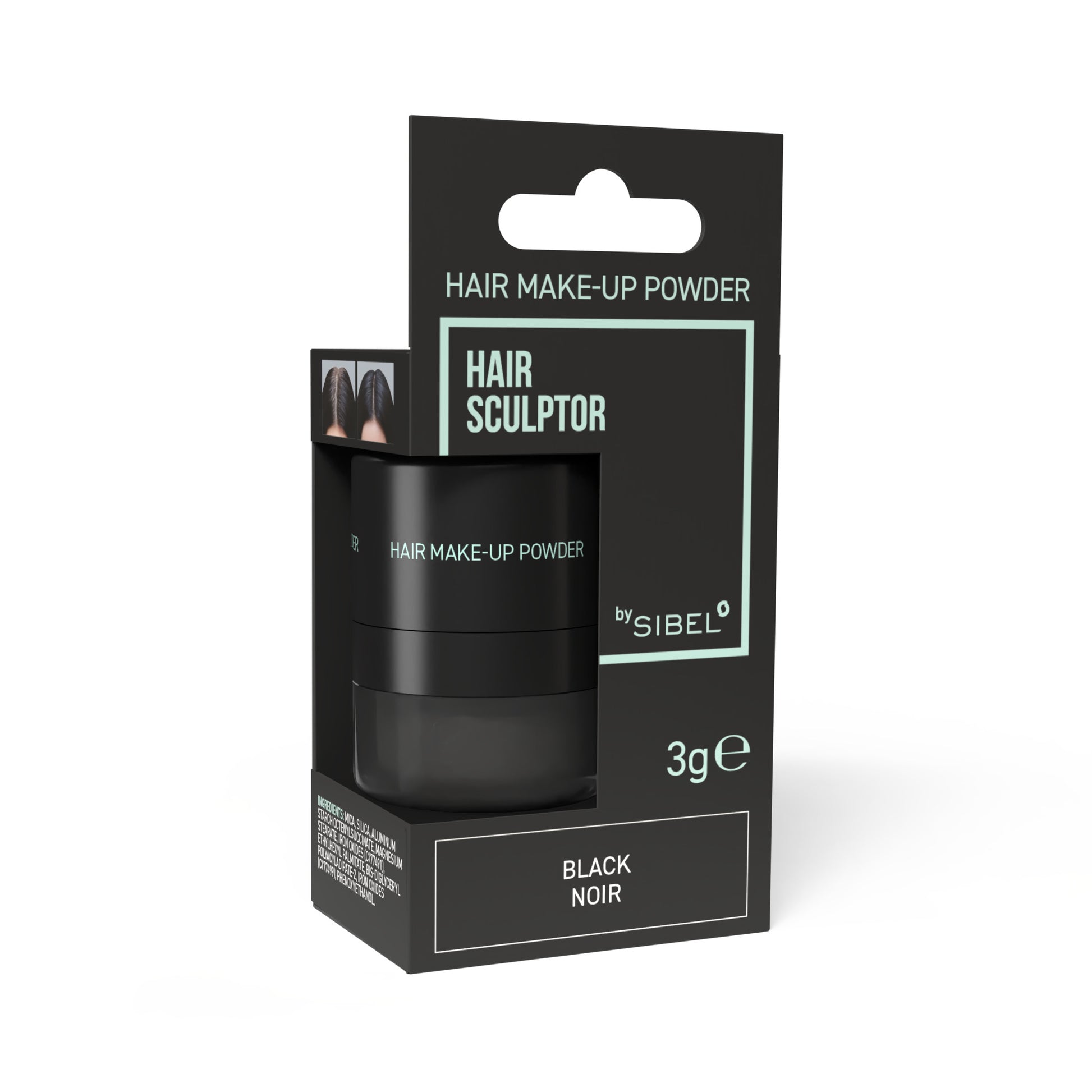 Sibel HS Hair Make-Up Powder Black 3g - Pudra Pentru Acoperirea Firelor Albe