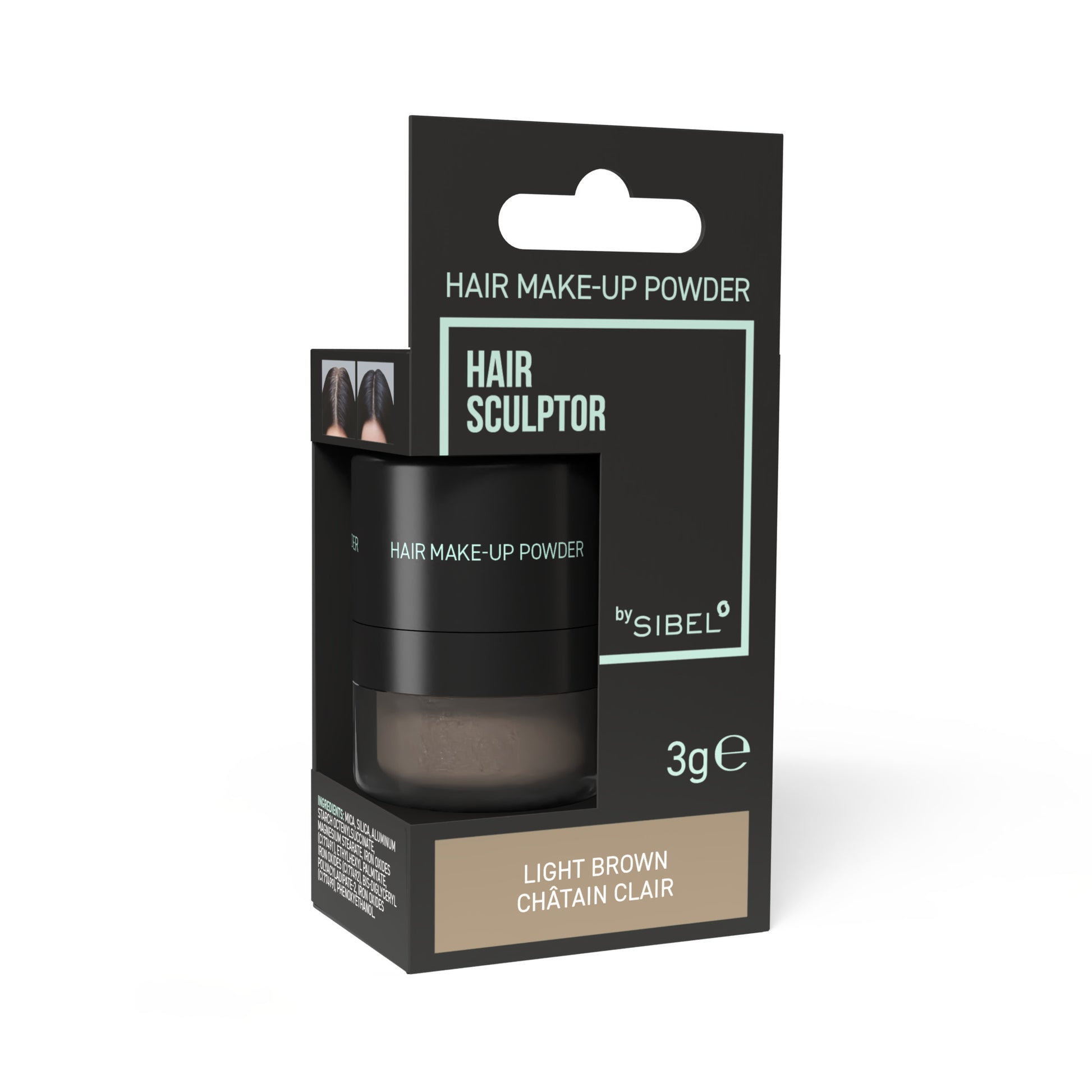 Sibel HS Hair Make-Up Powder Light Brown 3g - Pudra Pentru Acoperirea Firelor Albe