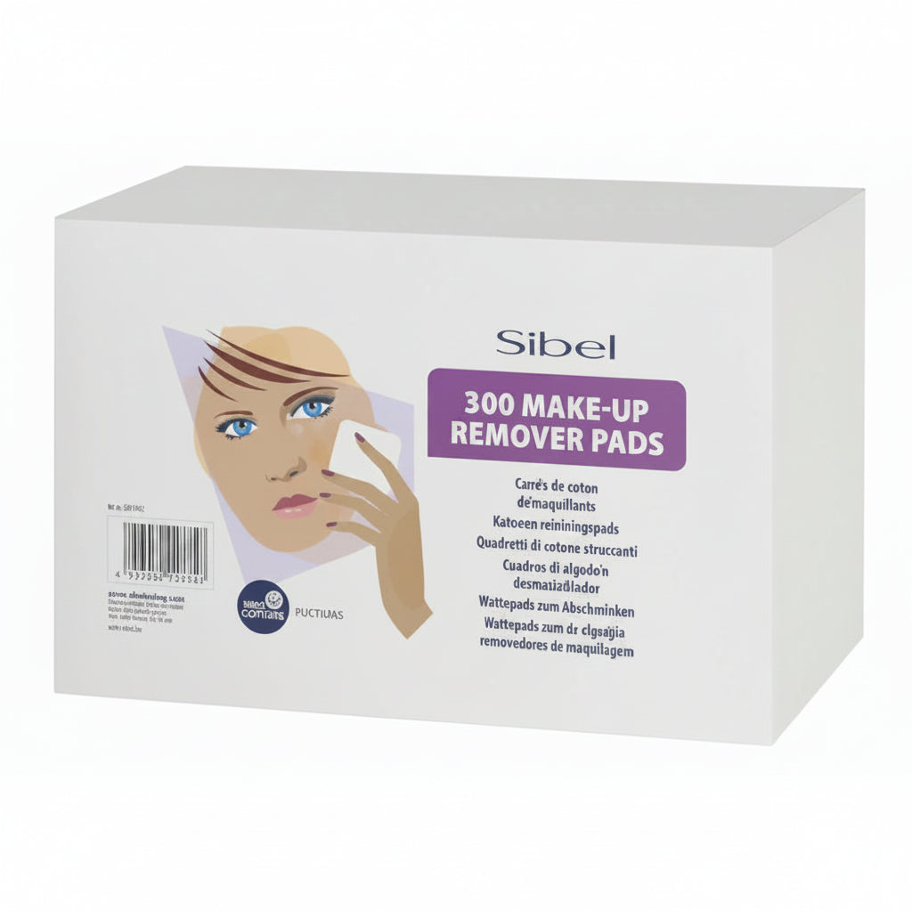 Sibel Make-Up Removal Pads Square 75mmx75mm 300pcs - Dischete Demachiante Patrate