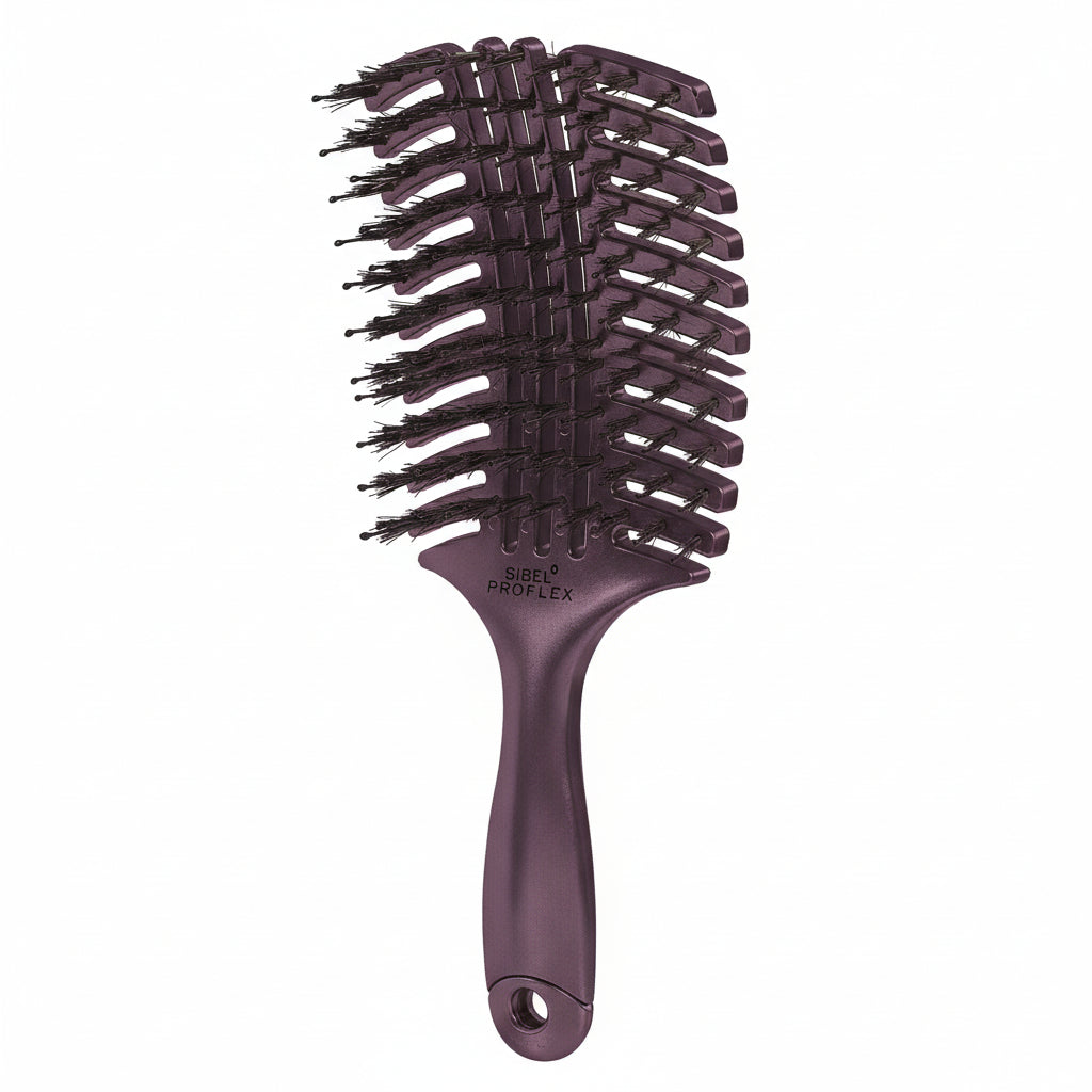 Sibel Proflex Burgundy Brush L - Perie Ventilata Pentru Par