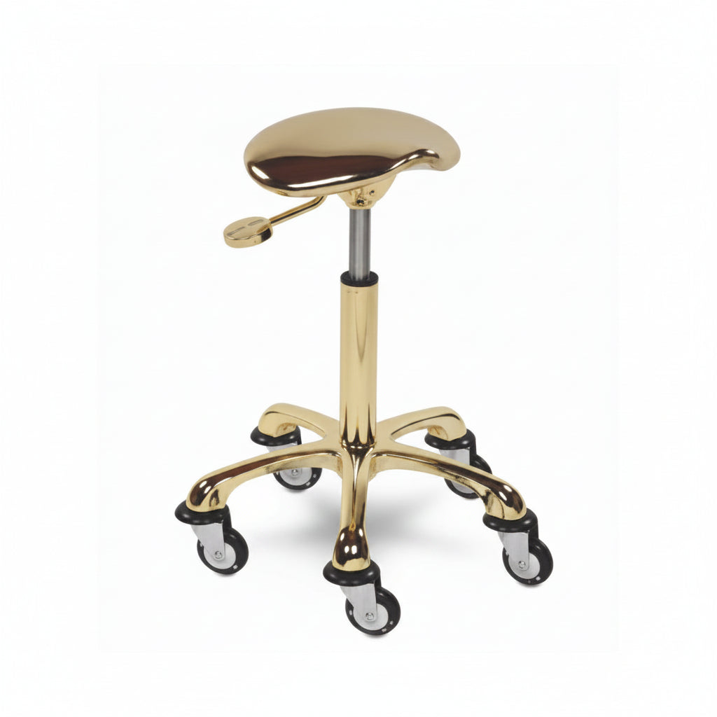Sibel Saddle Stool Rollercoaster Eccentric Gold - Scaun Profesional Ergonomic