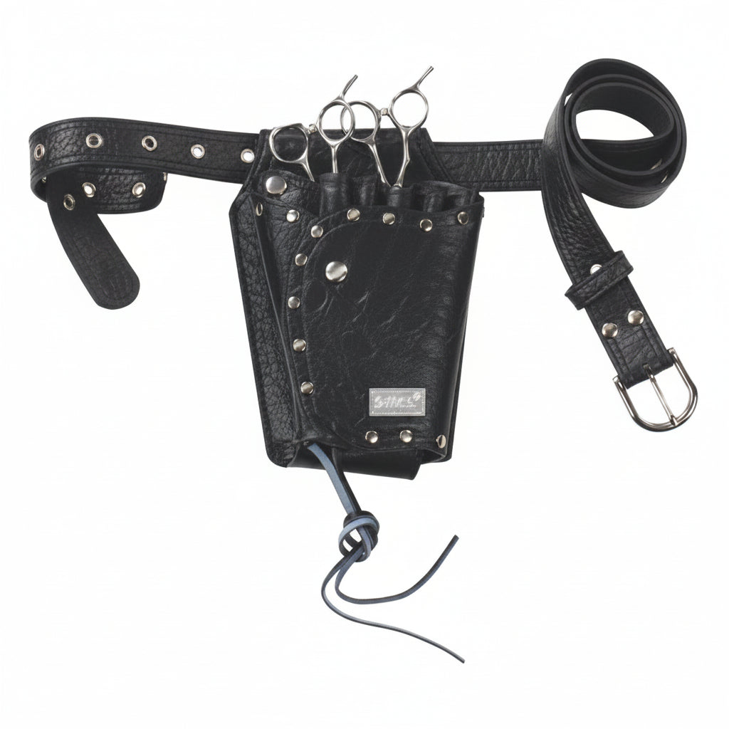 Sibel Scissors Boy 5 Matt Black Croco - Suport Centura Pentru Foarfeci