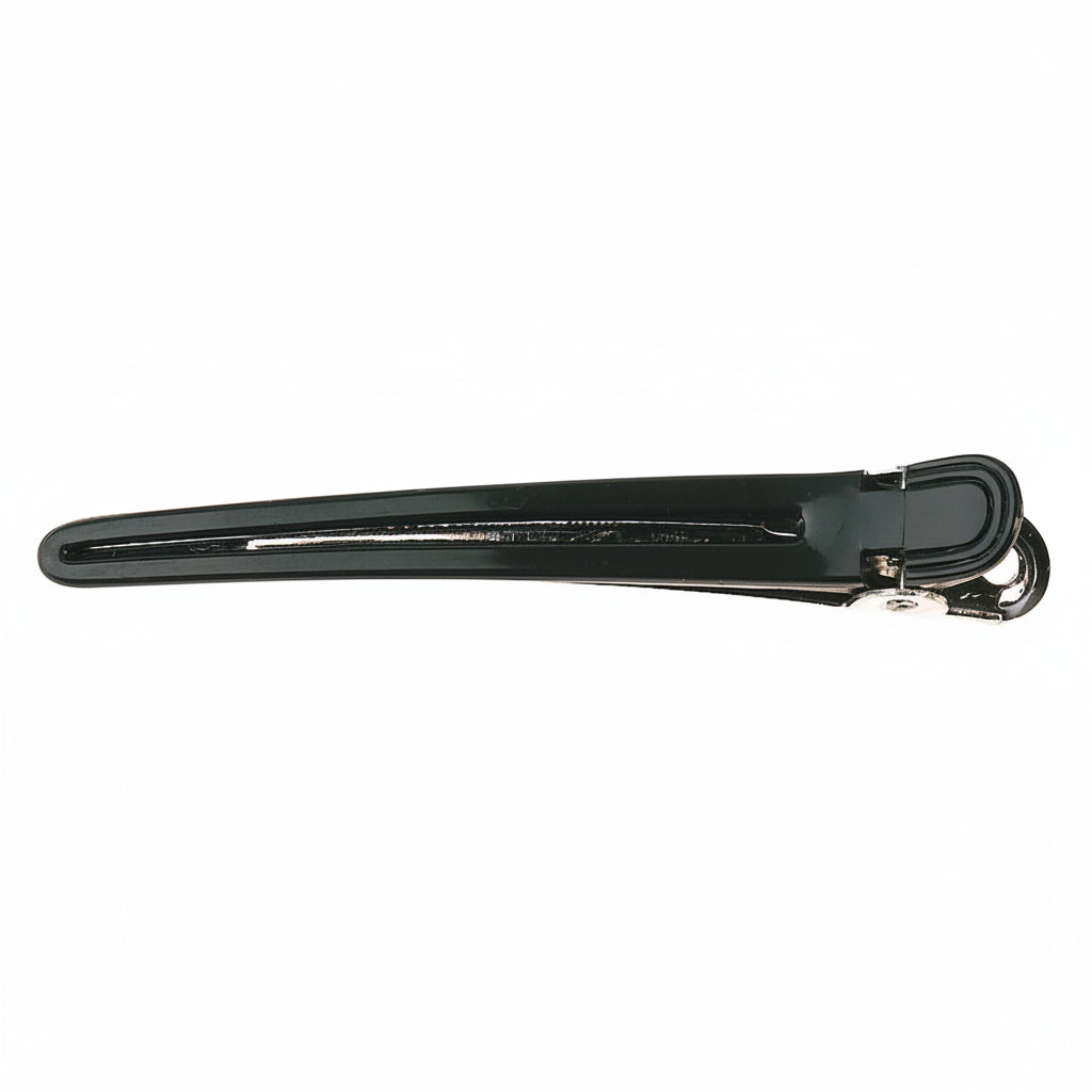 Sibel Section Clips Plasti-Alu Black 12pcs - Cleme Profesionale Pentru Secţionarea Parului
