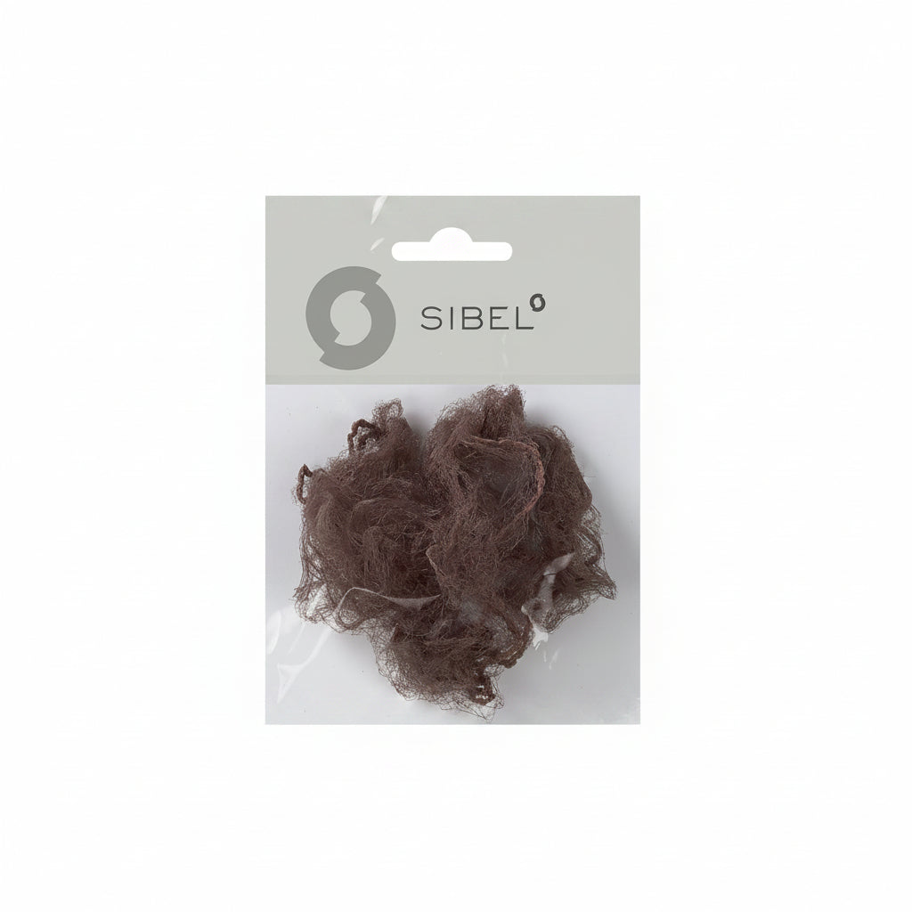 Sibel Day Net Dark Brown 2pcs - Set 2 Plase de Par Invizibile cu Elastic Maro Inchis