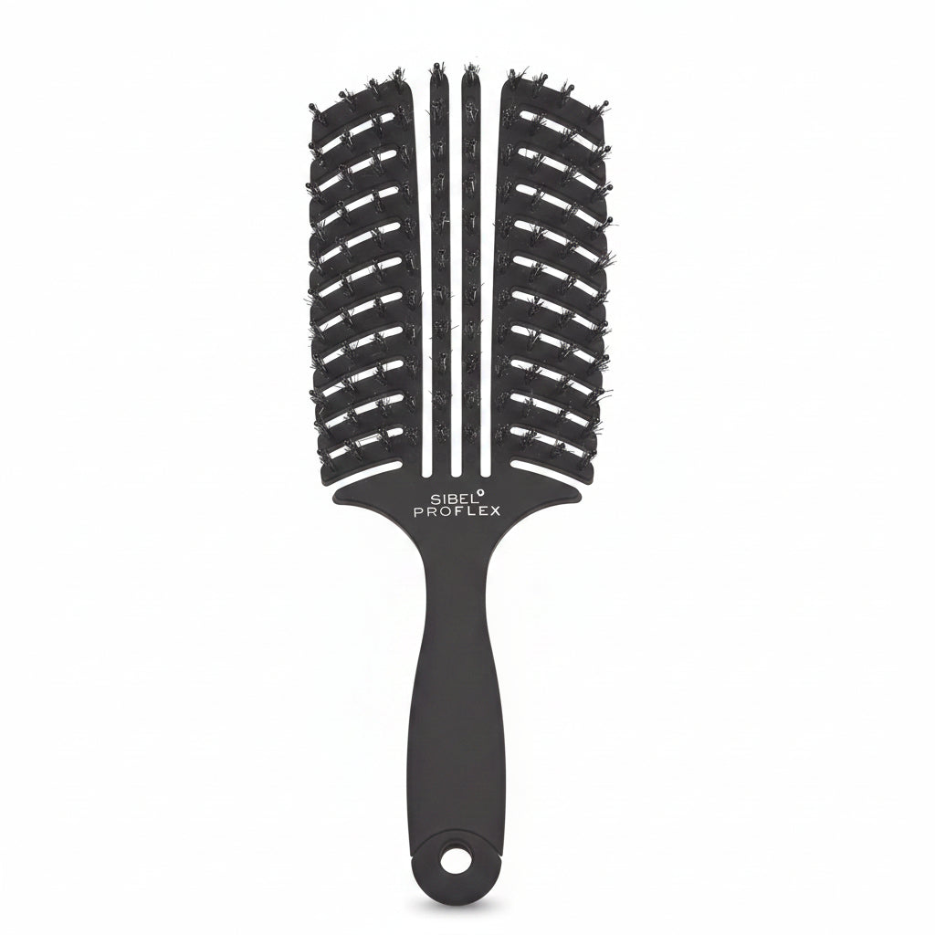 Sibel Vented Brush Proflex-Curved L - Perie Profesionala Curba cu Peri din Nylon si Mistret