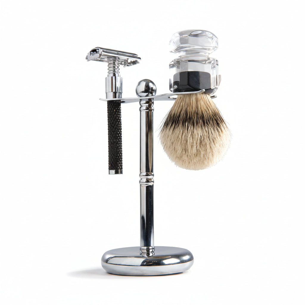 Barburys Razor&Brush Stand - Suport Pentru Aparat de Ras si Pamatuf Barbierit