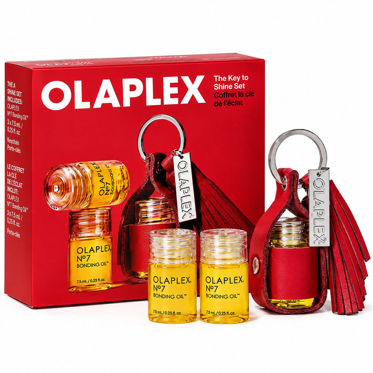 Olaplex No.7 The Key To Shine Set Bonding Oil 3x7.5ml + Breloc - Ulei Pentru Stralucire si Netezire