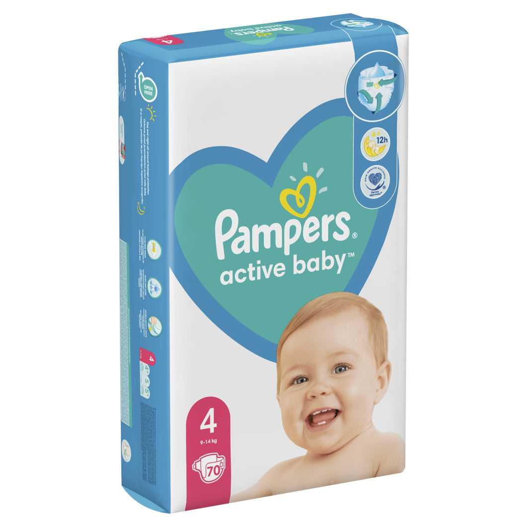 Pampers Active Baby Nr 4 9-14kg - Scutece 70buc