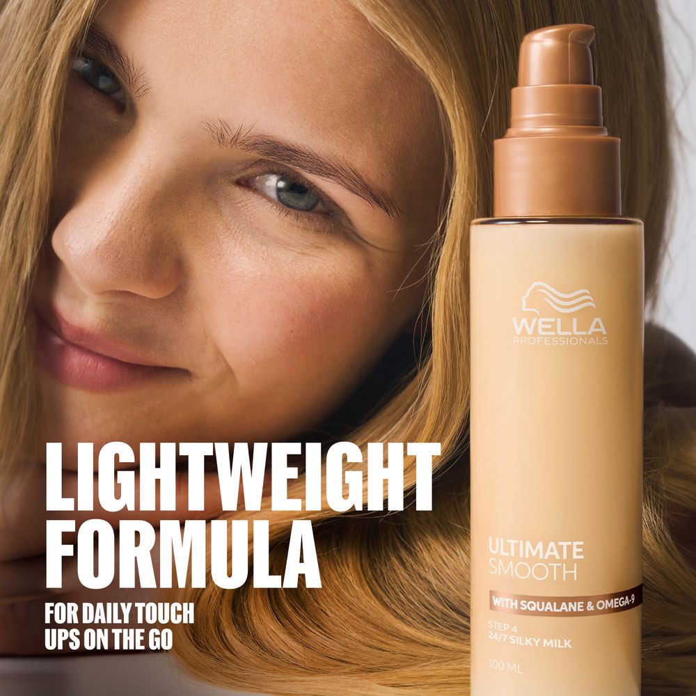 Wella Professionals Ultimate Smooth Silky Milk 100ml - Lapte de Par cu Protectie Termica