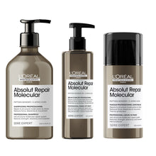 Încarcă imaginea în Galerie, Set L’Oreal Absolut Repair Molecular - Sampon 500ml + Crema 100ml + Ser 250ml - Beauty Lounge
