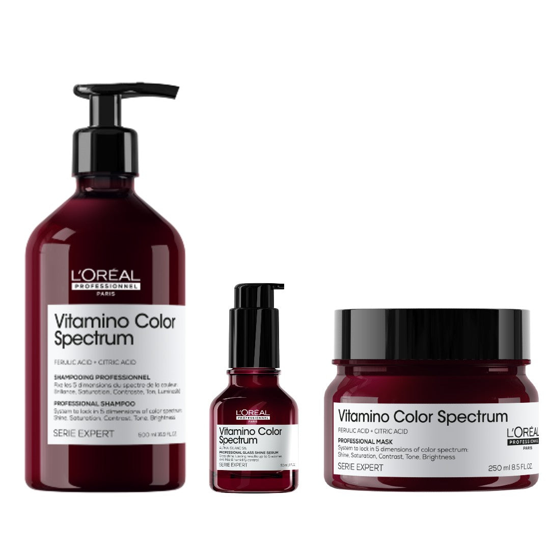 Set L’Oreal Vitamino Color Spectrum - Sampon 500ml + Masca 250ml + Ser 50ml - Beauty Lounge