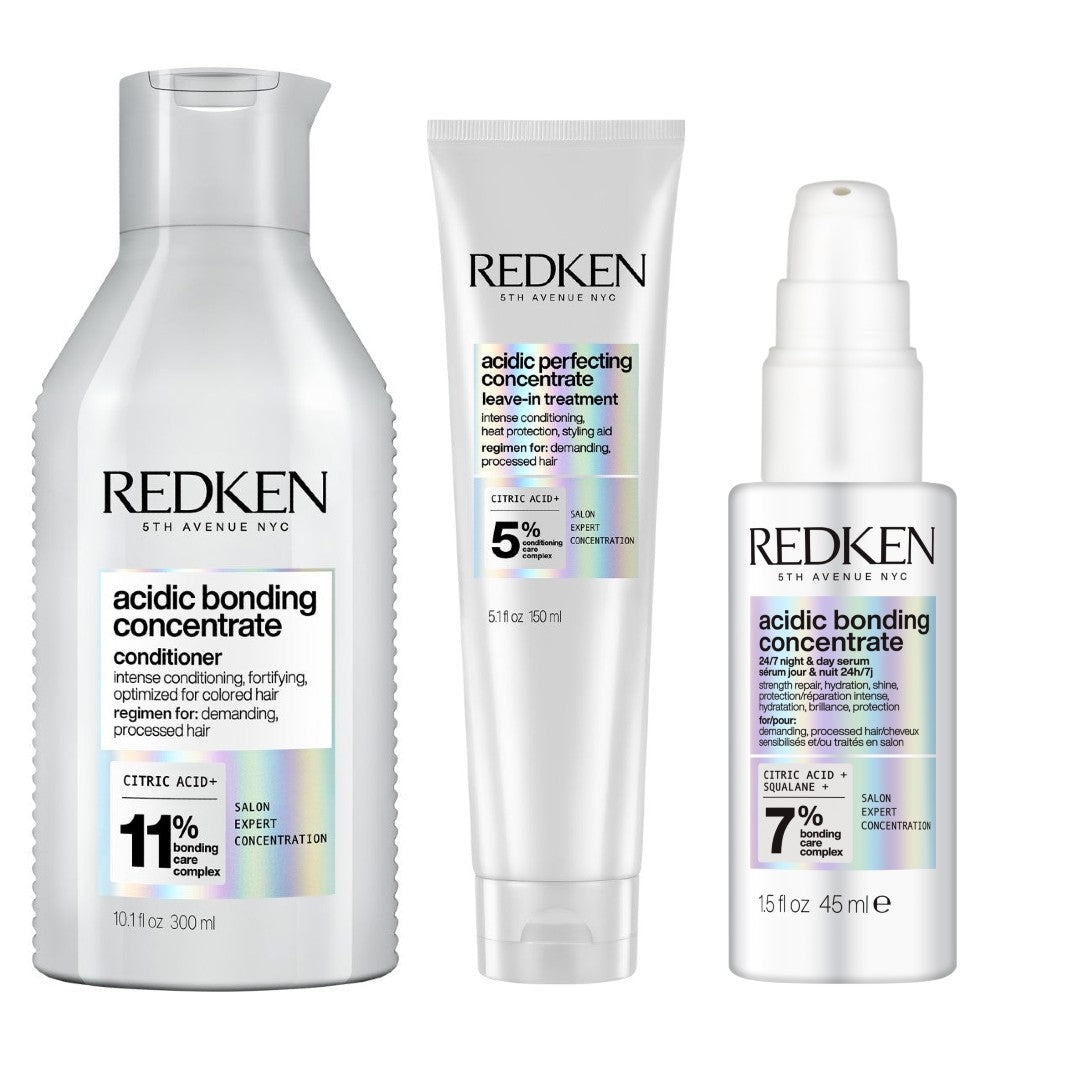 Set Redken Acidic Bonding - Balsam 300ml + Lotiune 150ml + Ser Reparare 45ml - Beauty Lounge