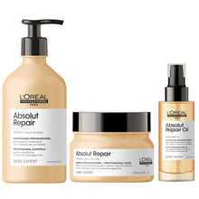 Încarcă imaginea în Galerie, Set L’Oreal Absolut Repair - Sampon 500ml + Masca 250ml + Ulei 10IN1 90ml
