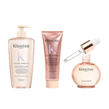 Încarcă imaginea în Galerie, Set Kerastase Gloss Absolu - Sampon 500ml + Balsam 250ml + Ulei 45ml
