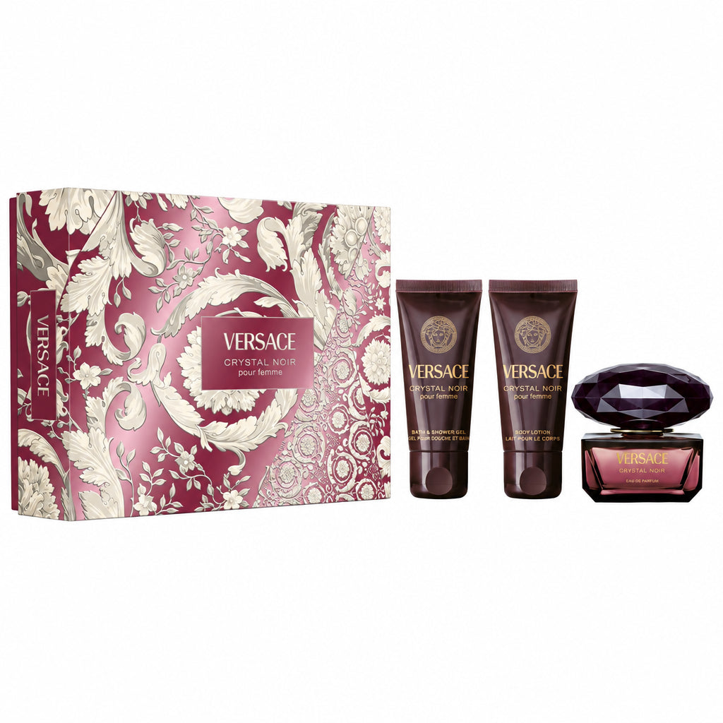 Versace Crystal Noir Set - Apa de Parfum 50ml + Lotiune Corp 50ml + Gel de Dus 50ml Pentru Femei