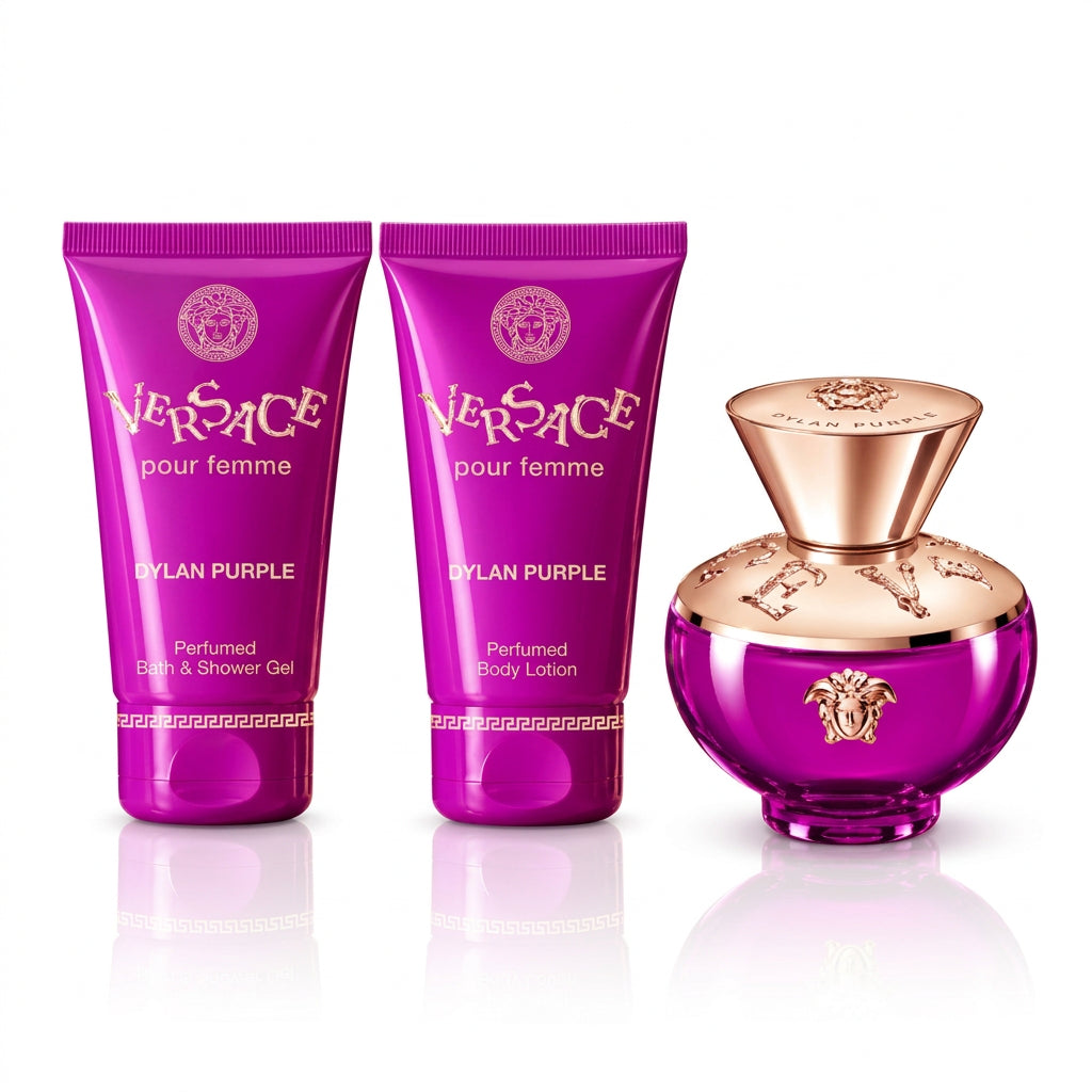 Versace Dylan Purple EDP 50ml + Lotiune de Corp 50ml + Gel de Dus 50ml - Set Cadou