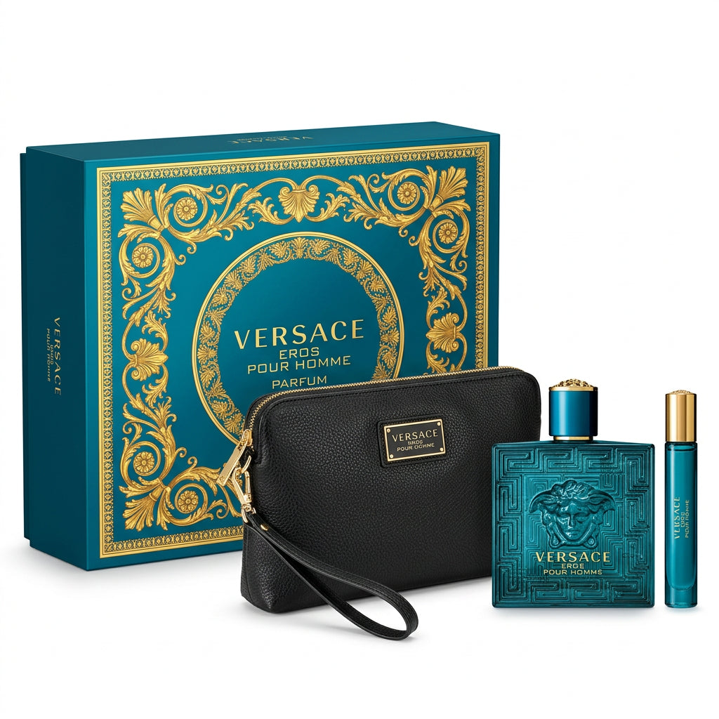 Versace Eros EDP 100ml + EDP 10ml + Geanta - Set Cadou Pentru Barbati