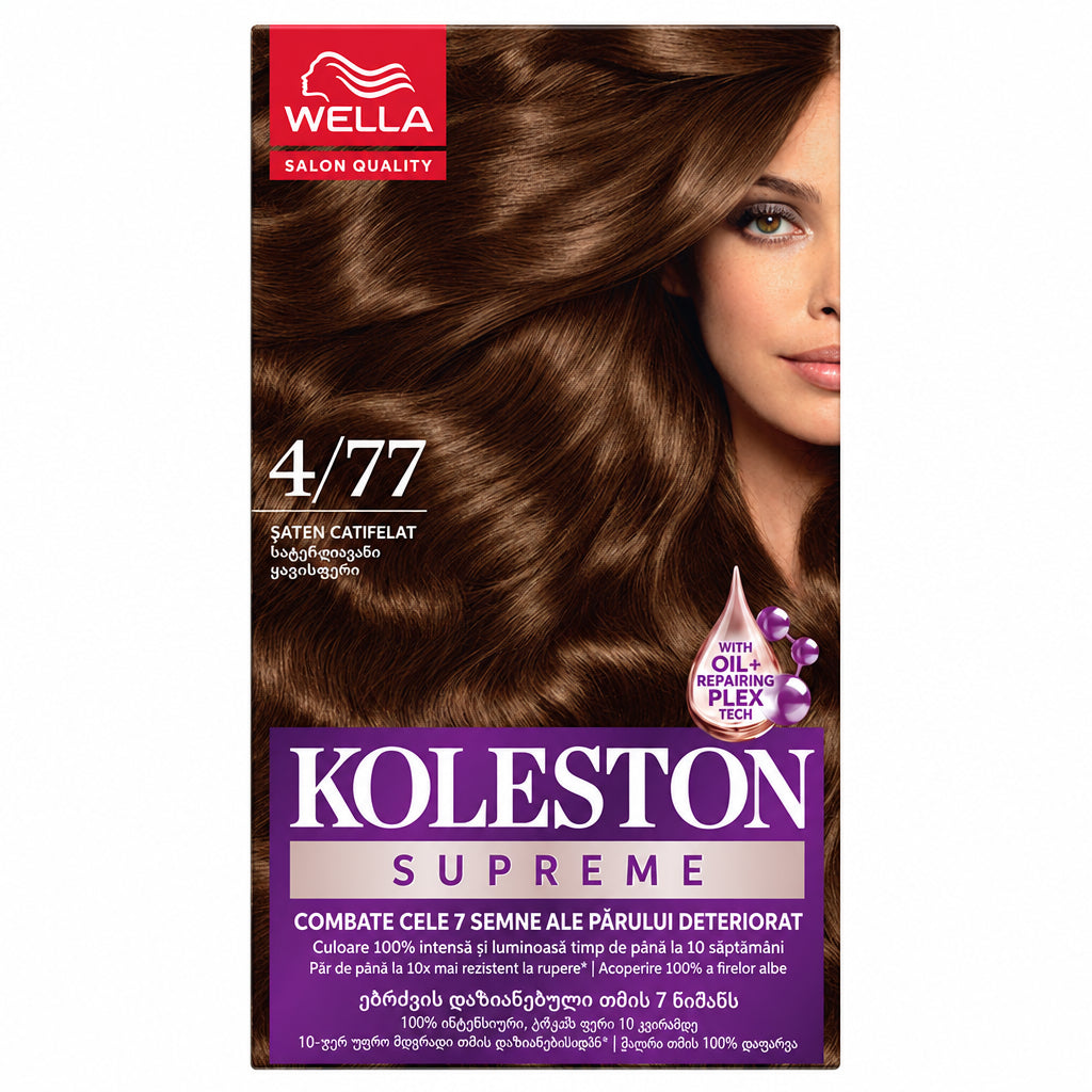 Wella Koleston Supreme 4/77 - Vopsea De Par Permanenta Saten Catifelat