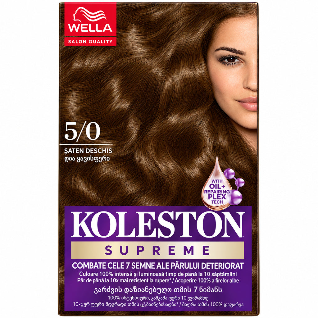 Wella Koleston Supreme 5/0 - Vopsea De Par Permanenta Saten Deschis