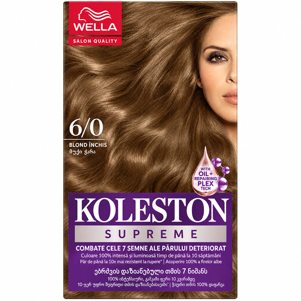 Wella Koleston Supreme 6/0 - Vopsea De Par Permanenta Blond Inchis