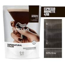 Încarcă imaginea în Galerie, Wella Professionals Supernatural Color 4/08 Espresso Brunette 120g - Vopsea Semipermanenta Vegana - Beauty Lounge
