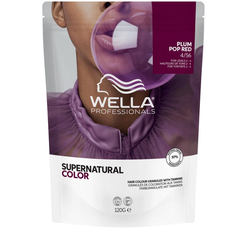Wella Professionals Supernatural Color 4/56 Plum Pop Red 120g - Vopsea Semipermanenta Vegana - Beauty Lounge