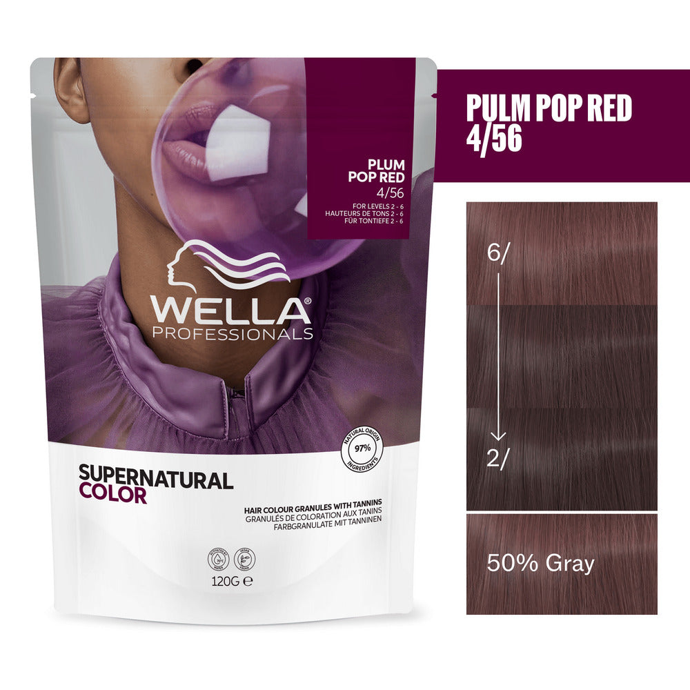 Wella Professionals Supernatural Color 4/56 Plum Pop Red 120g - Vopsea Semipermanenta Vegana - Beauty Lounge