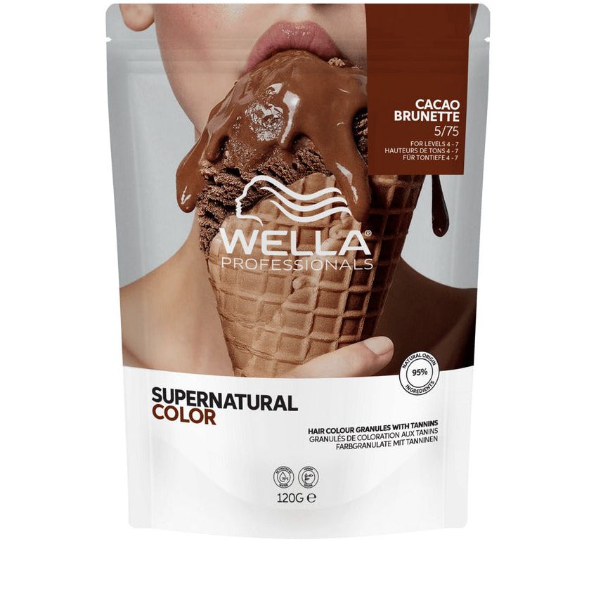 Wella Professionals Supernatural Color 5/75 Cacao Brunette 120g - Vopsea Semipermanenta Vegana - Beauty Lounge