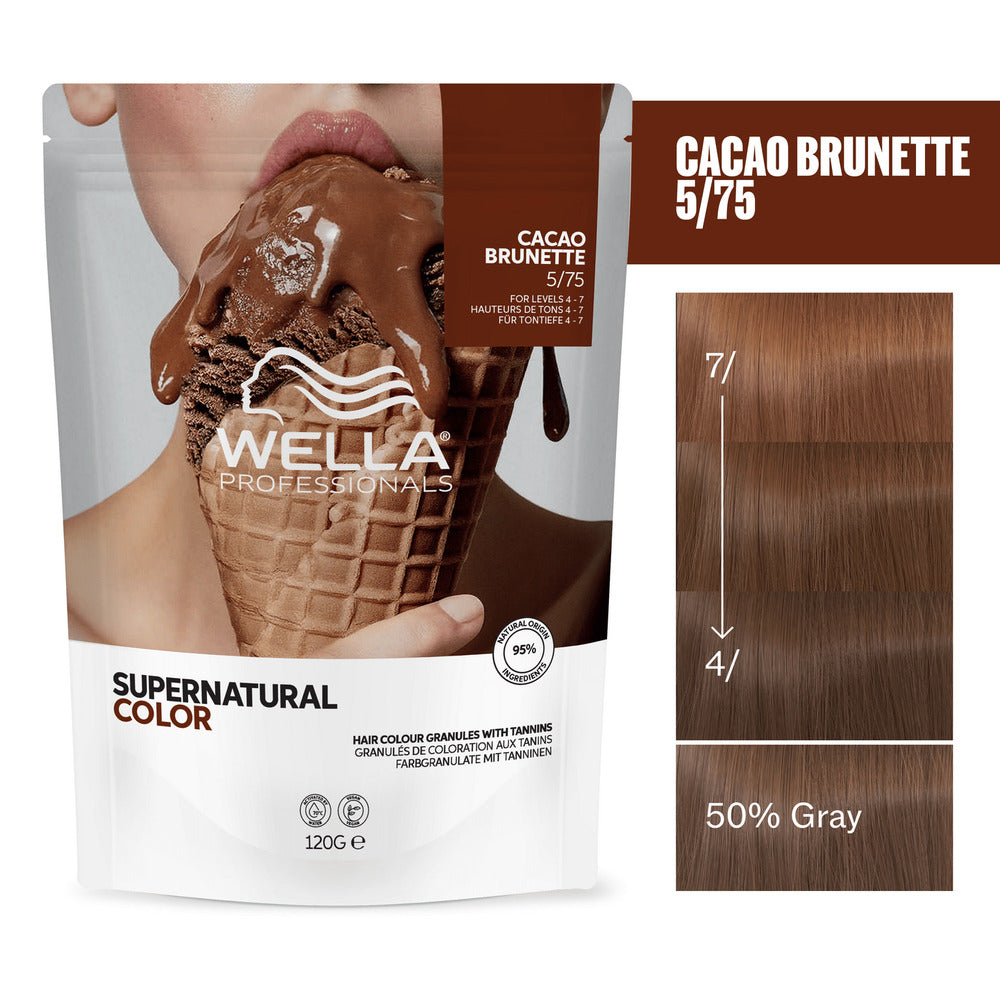 Wella Professionals Supernatural Color 5/75 Cacao Brunette 120g - Vopsea Semipermanenta Vegana - Beauty Lounge