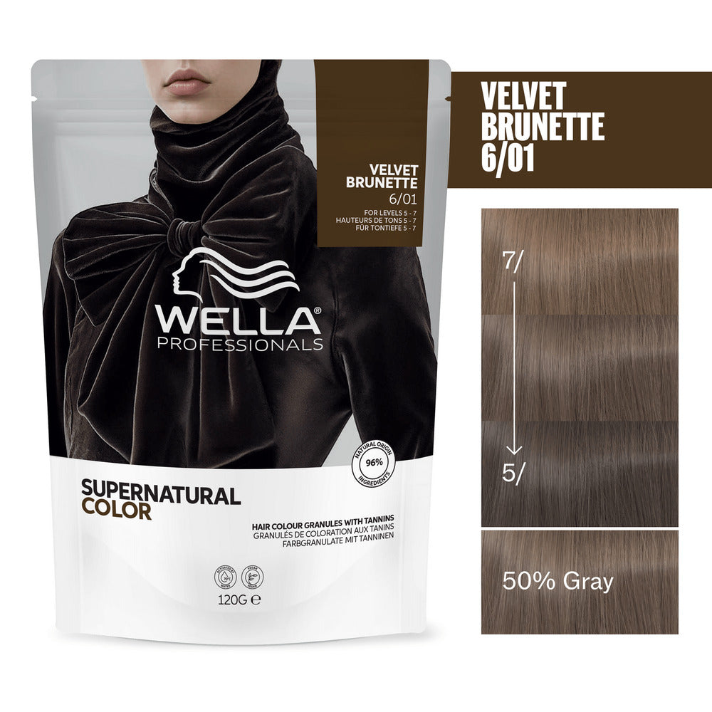 Wella Professionals Supernatural Color 6/01 Velvet Brunette 120g - Vopsea Semipermanenta Vegana - Beauty Lounge
